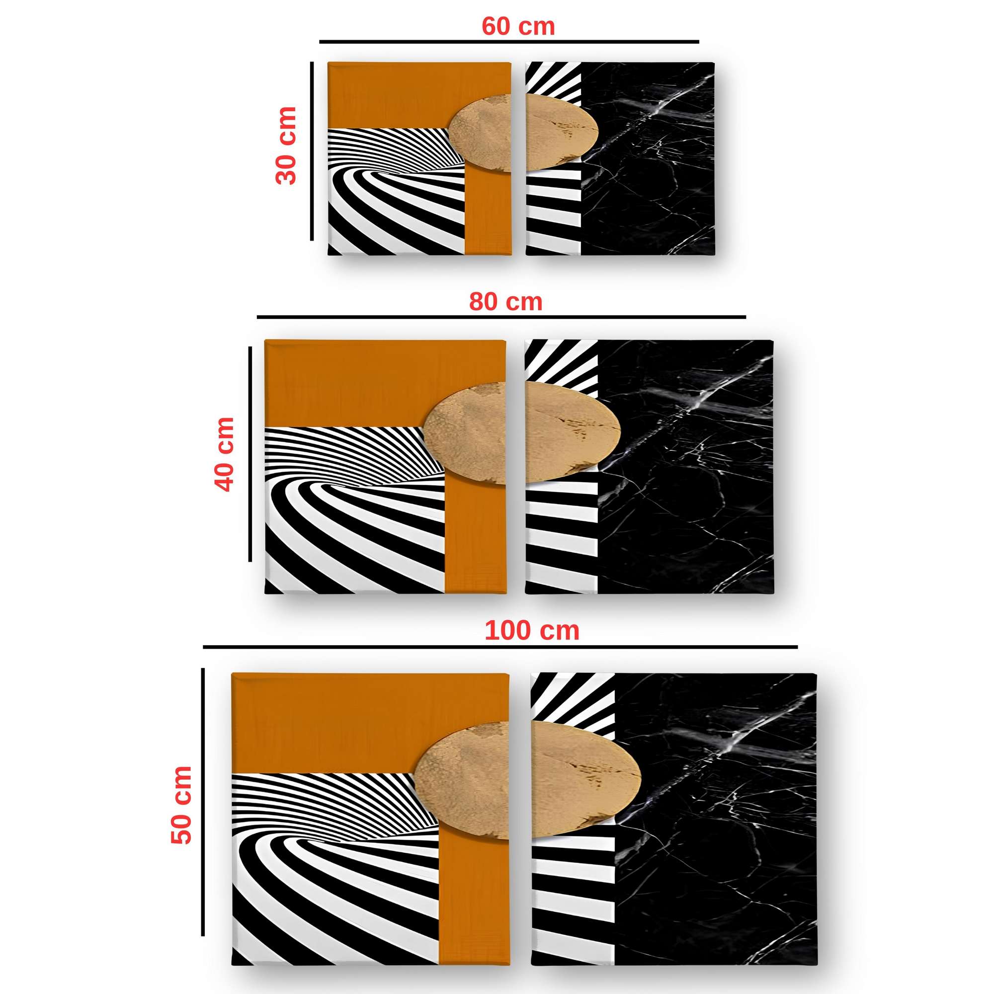 Conjunto 2 Quadros Decorativos Canvas 30x30 Multicolor Premium