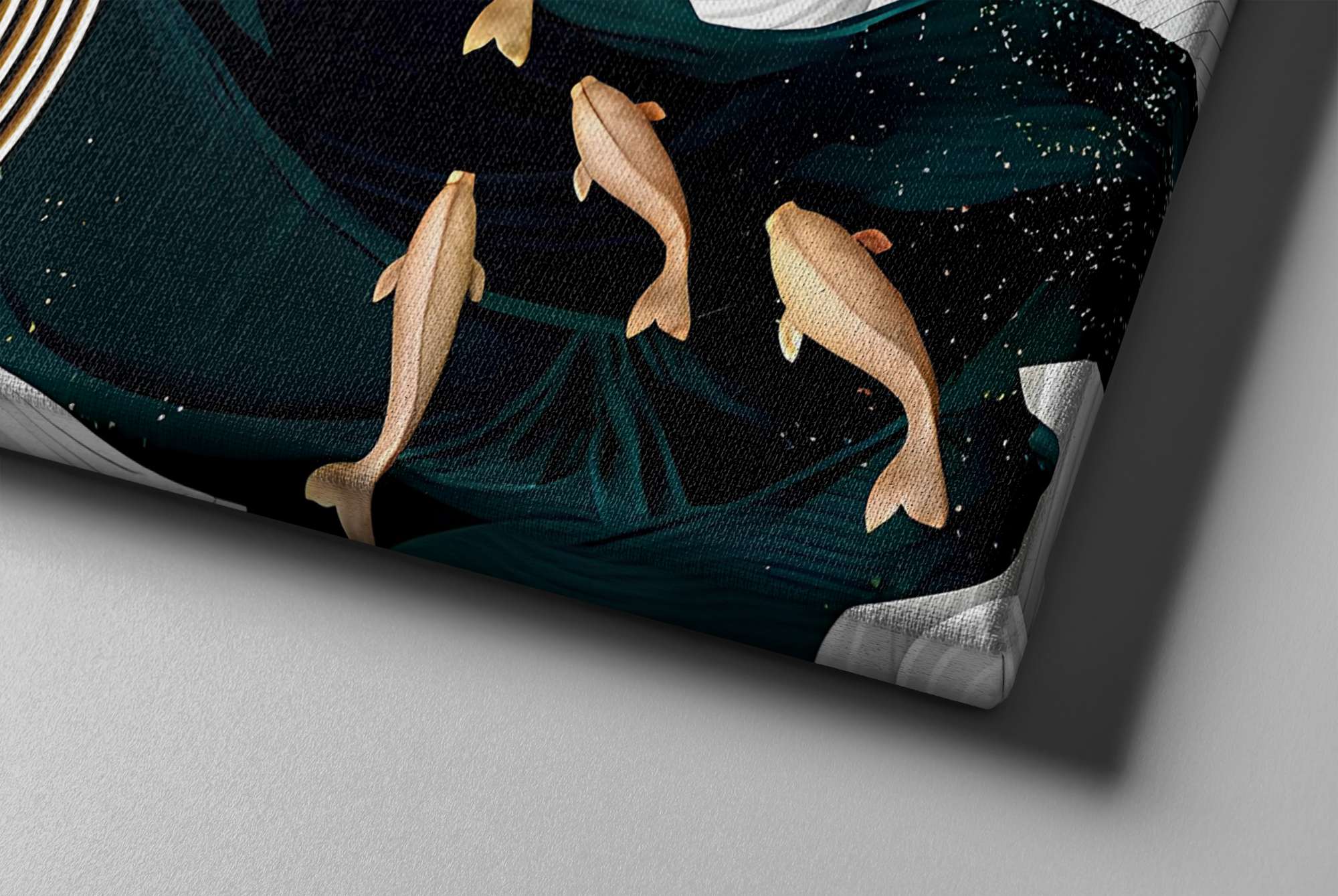 Conjunto 2 Telas Decorativas Canvas Multicolor 30x30cm Moldura Madeira