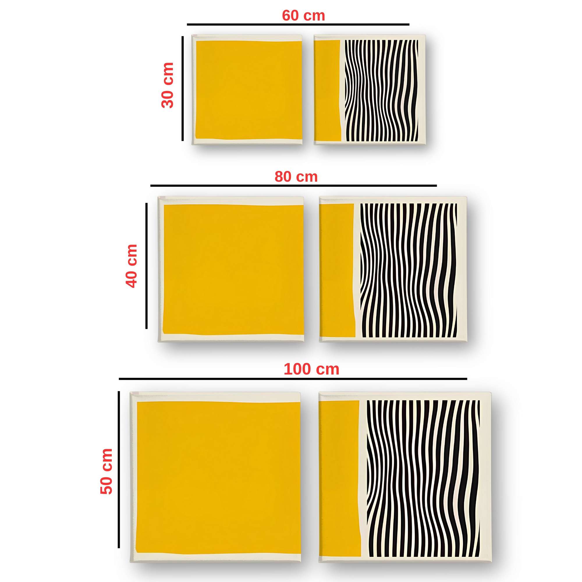 Conjunto Quadros Decorativos Canvas 30x30cm - 2 Peças Multicolor