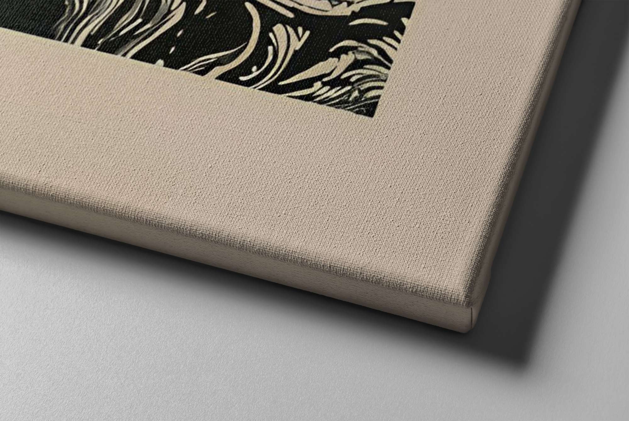 Conjunto 2 Telas Canvas Multicolor 30x30cm - Moldura Madeira