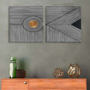 Conjunto Quadros Decorativos Canvas 30x30cm - 2 Peças Multicolor