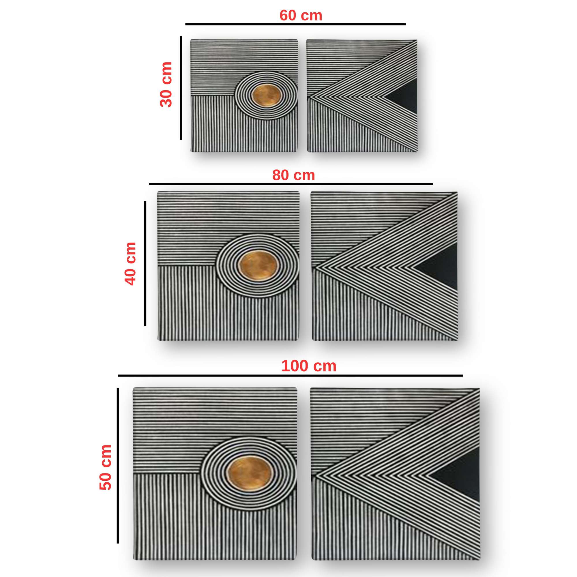 Conjunto Quadros Decorativos Canvas 30x30cm - 2 Peças Multicolor