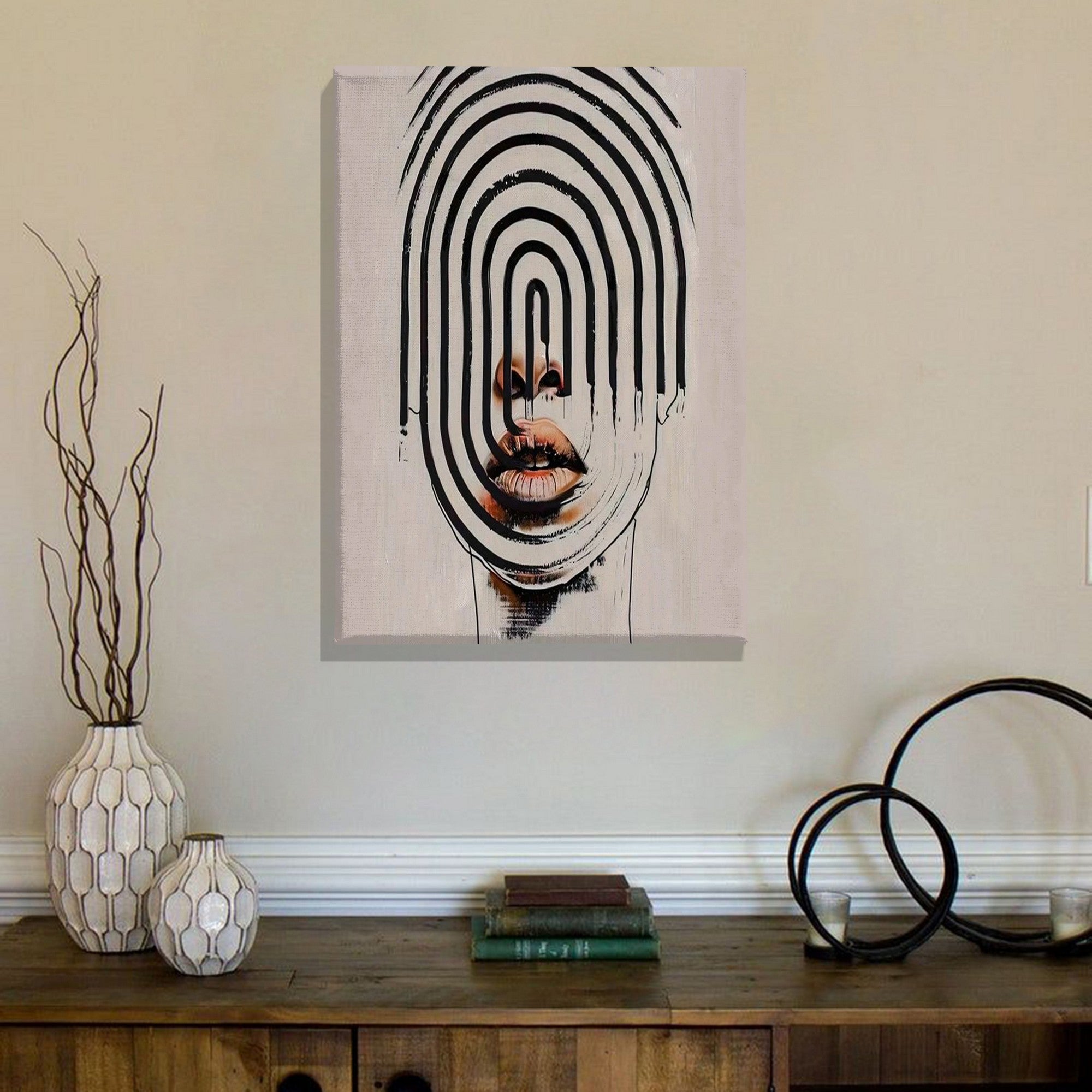 Tela Decorativa Multicolor 50x70cm - Pintura Artística Premium