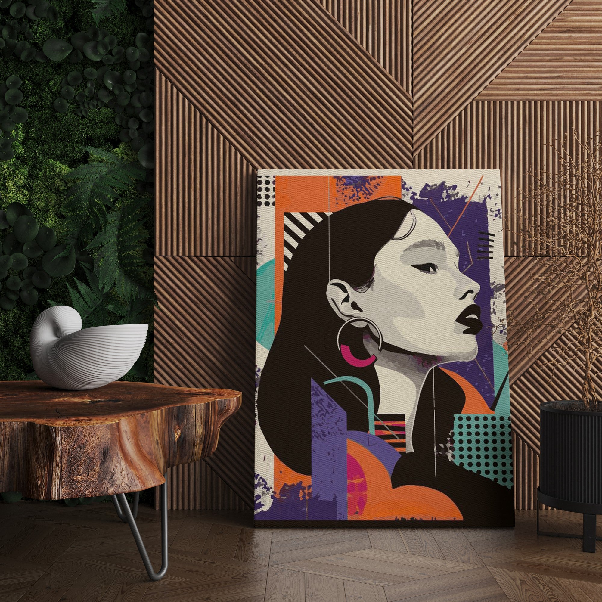 Tela Decorativa Multicolor 50x70cm - Arte Premium Canvas