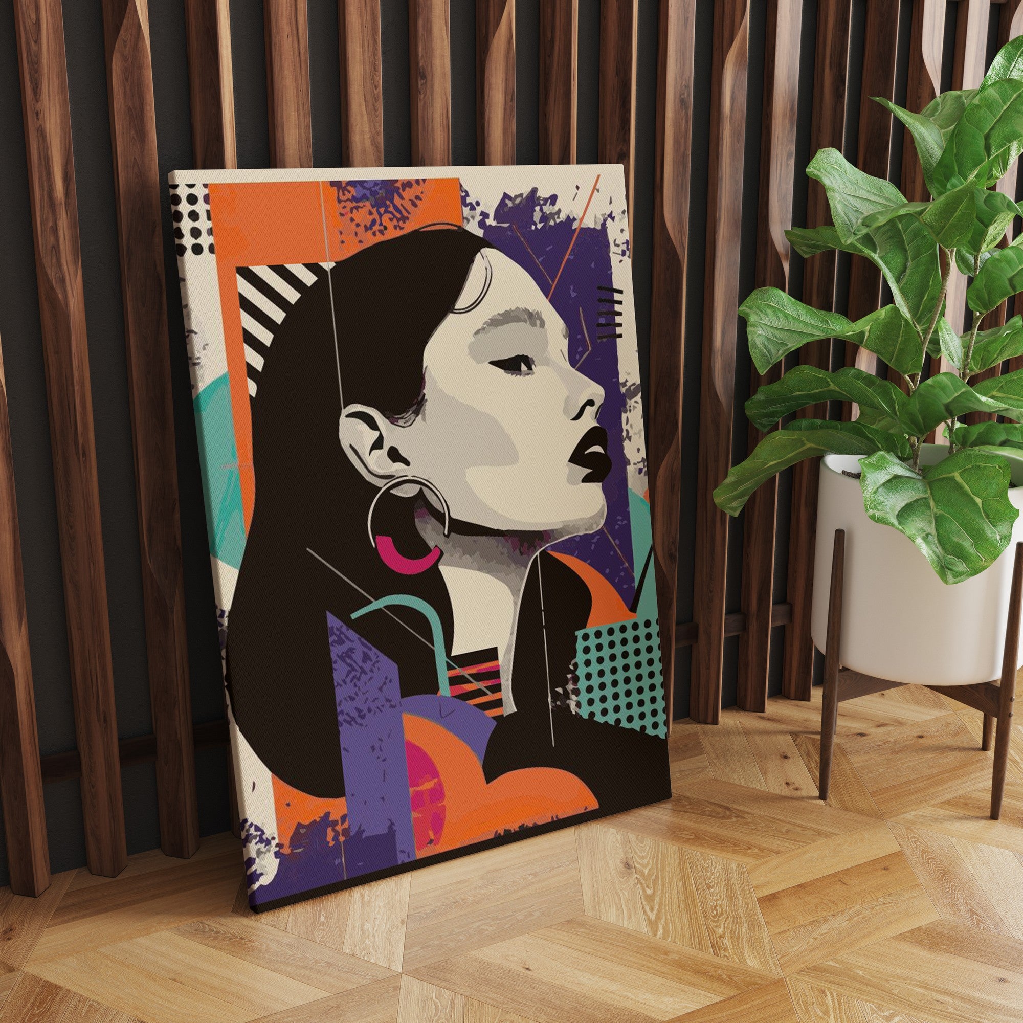 Tela Decorativa Multicolor 50x70cm - Arte Premium Canvas