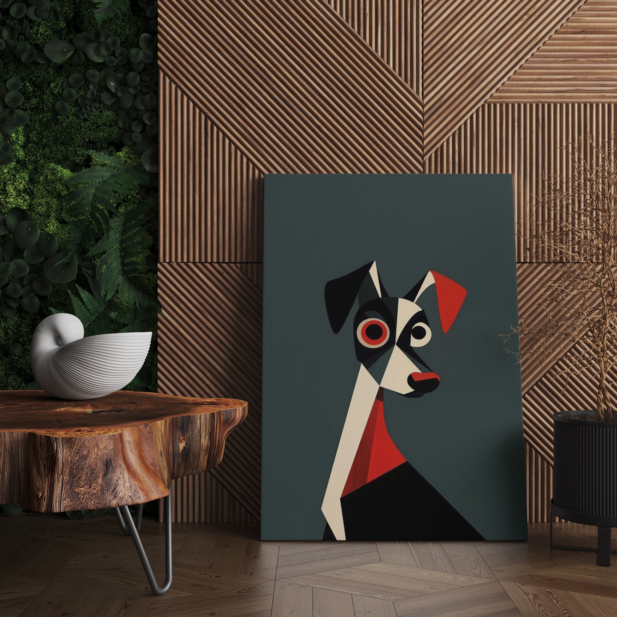 Quadro Decorativo Canvas Multicolor 50x70cm - Moldura Madeira