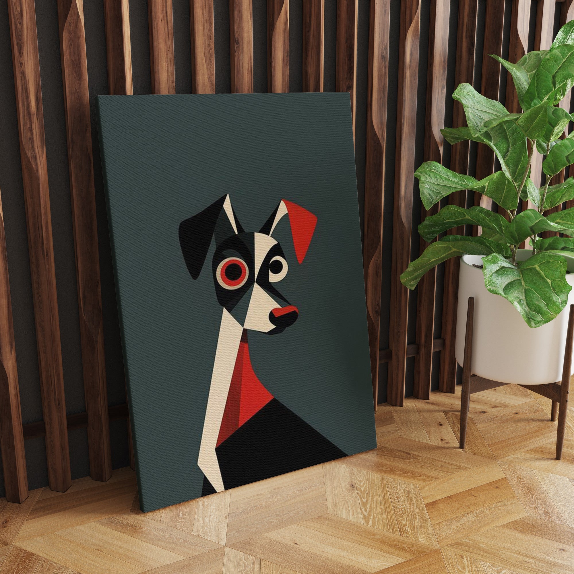 Quadro Decorativo Canvas Multicolor 50x70cm - Moldura Madeira