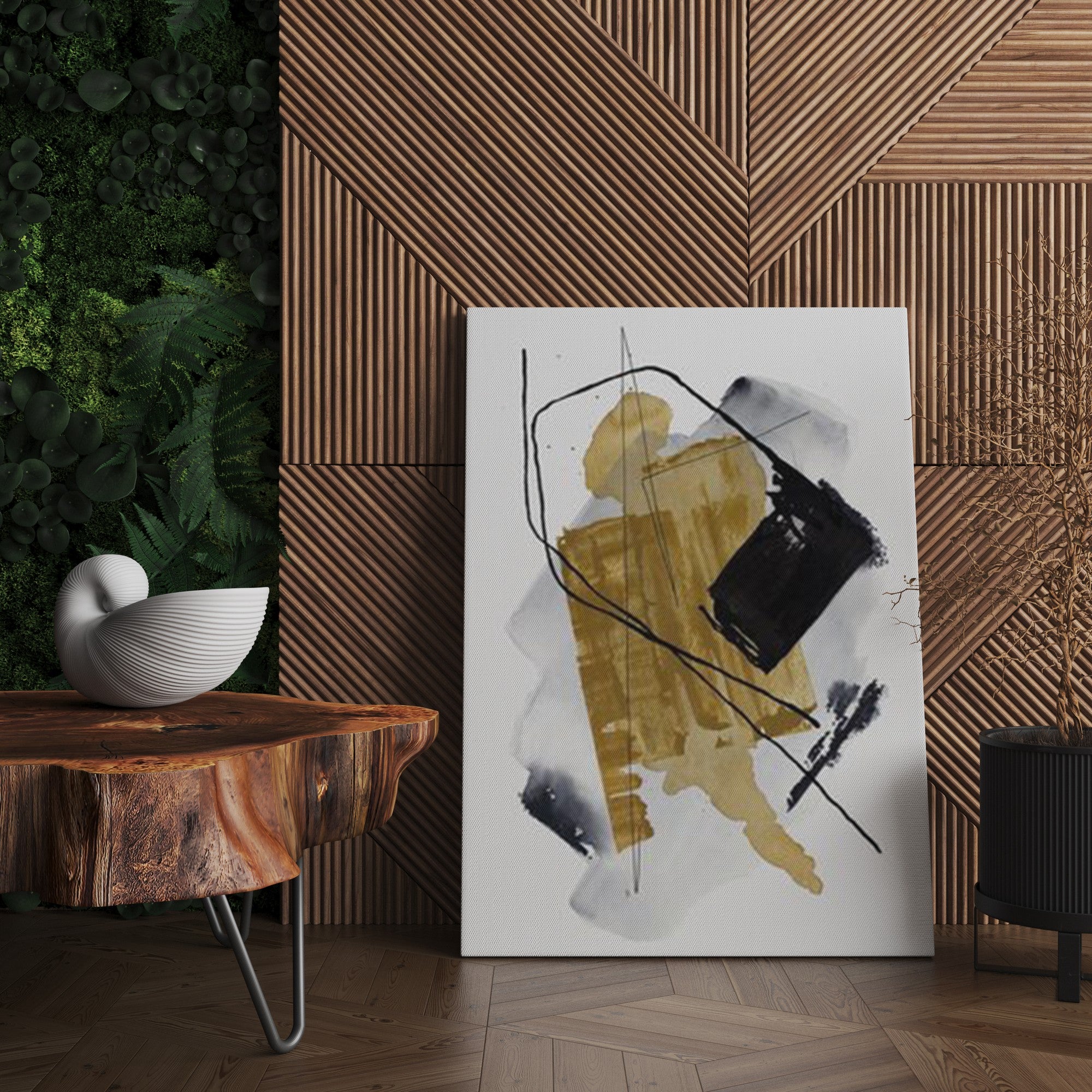 Quadro Decorativo Canvas Multicolor 50x70cm - Moldura Madeira