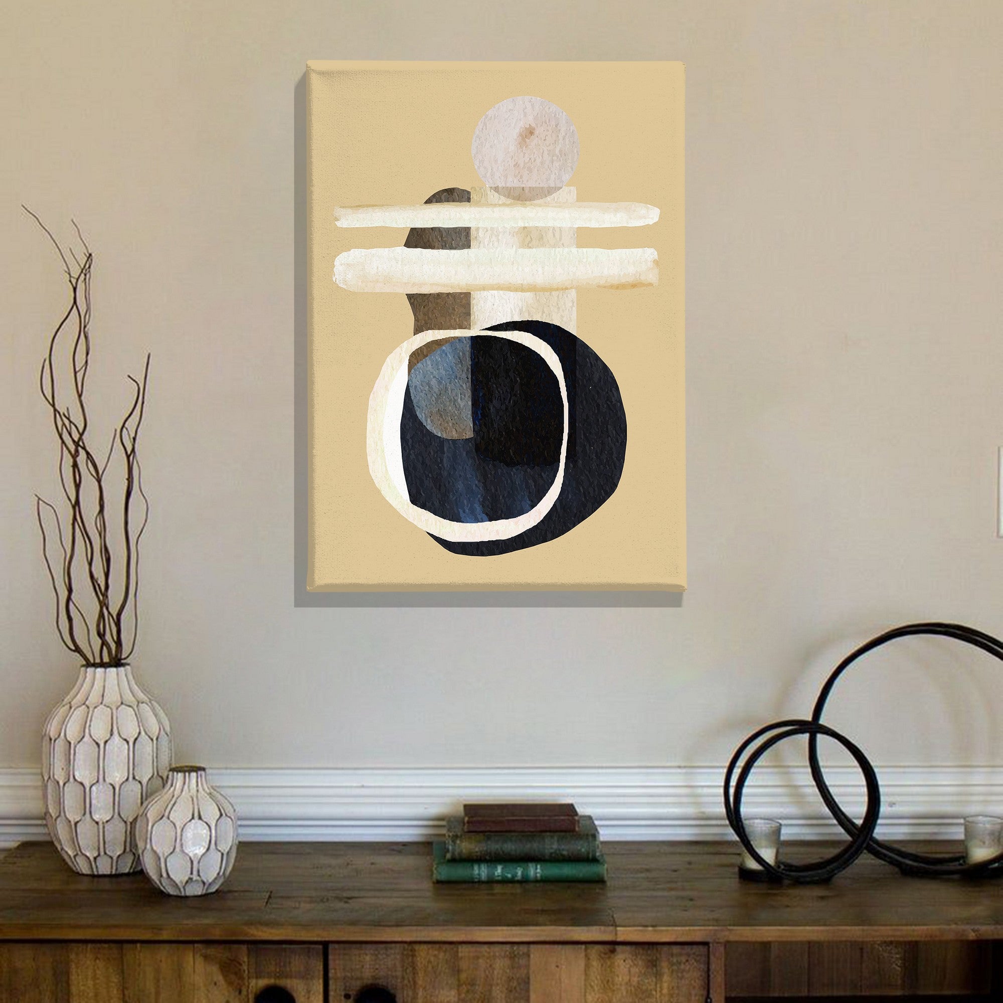 Tela Decorativa Multicolor 50x70cm - Canvas Premium com Moldura