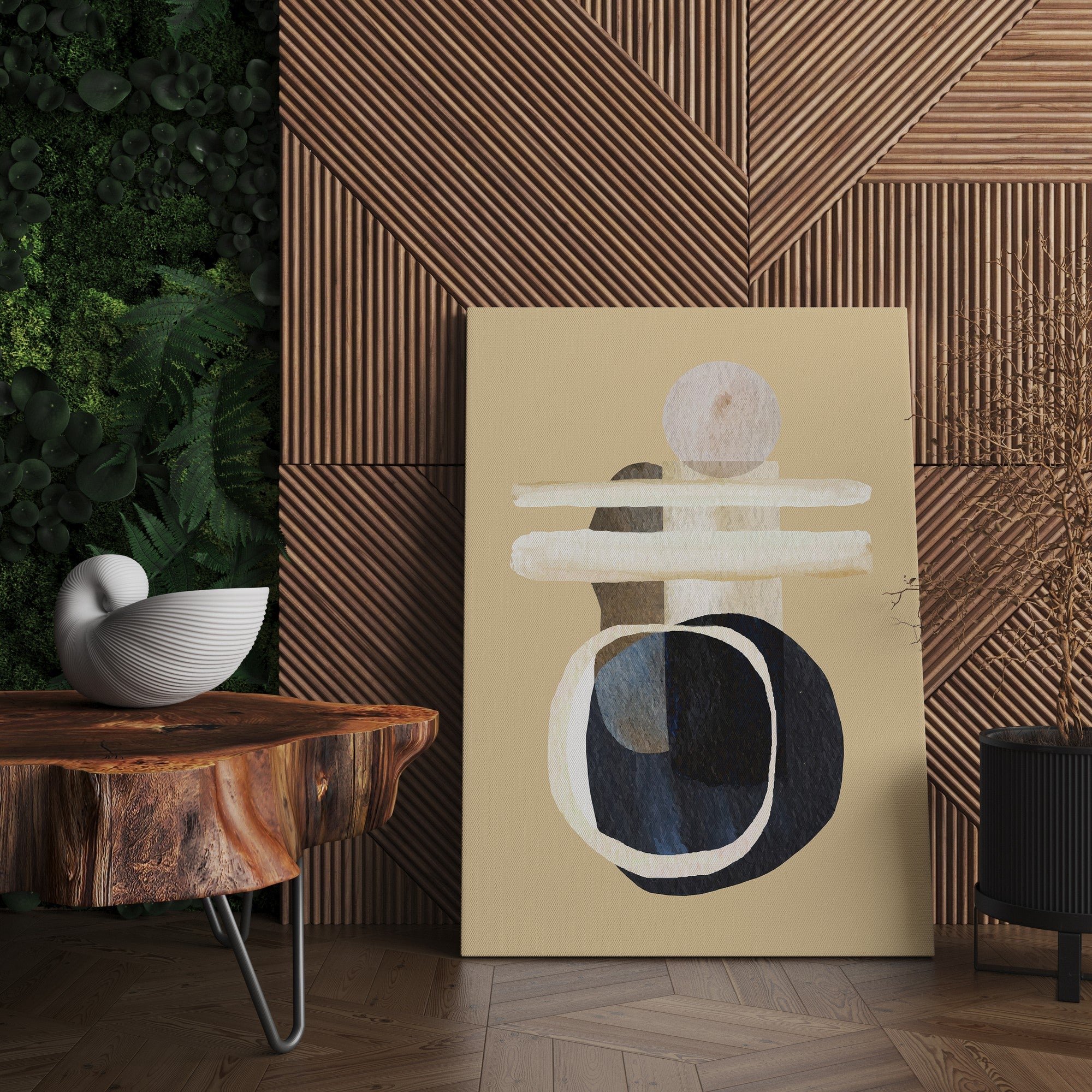 Tela Decorativa Multicolor 50x70cm - Canvas Premium com Moldura