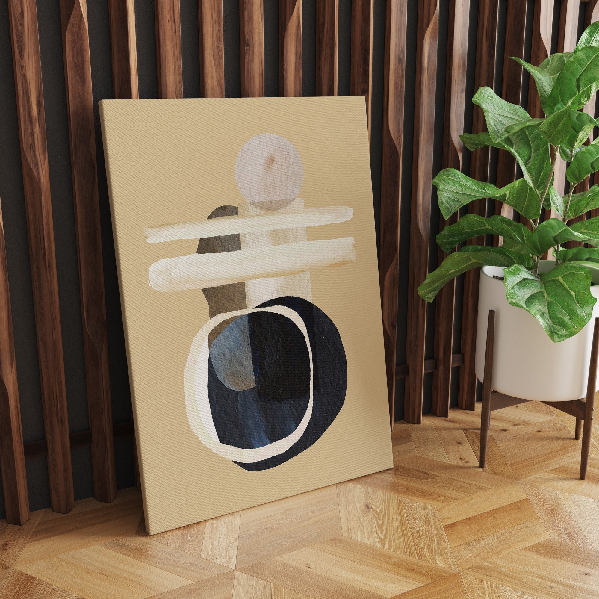 Tela Decorativa Multicolor 50x70cm - Canvas Premium com Moldura