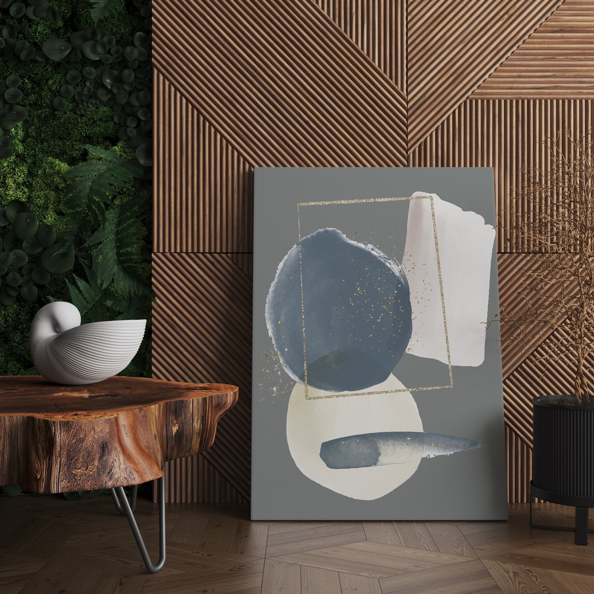 Tela Decorativa Canvas Multicolor 50x70cm - Moldura Madeira Premium