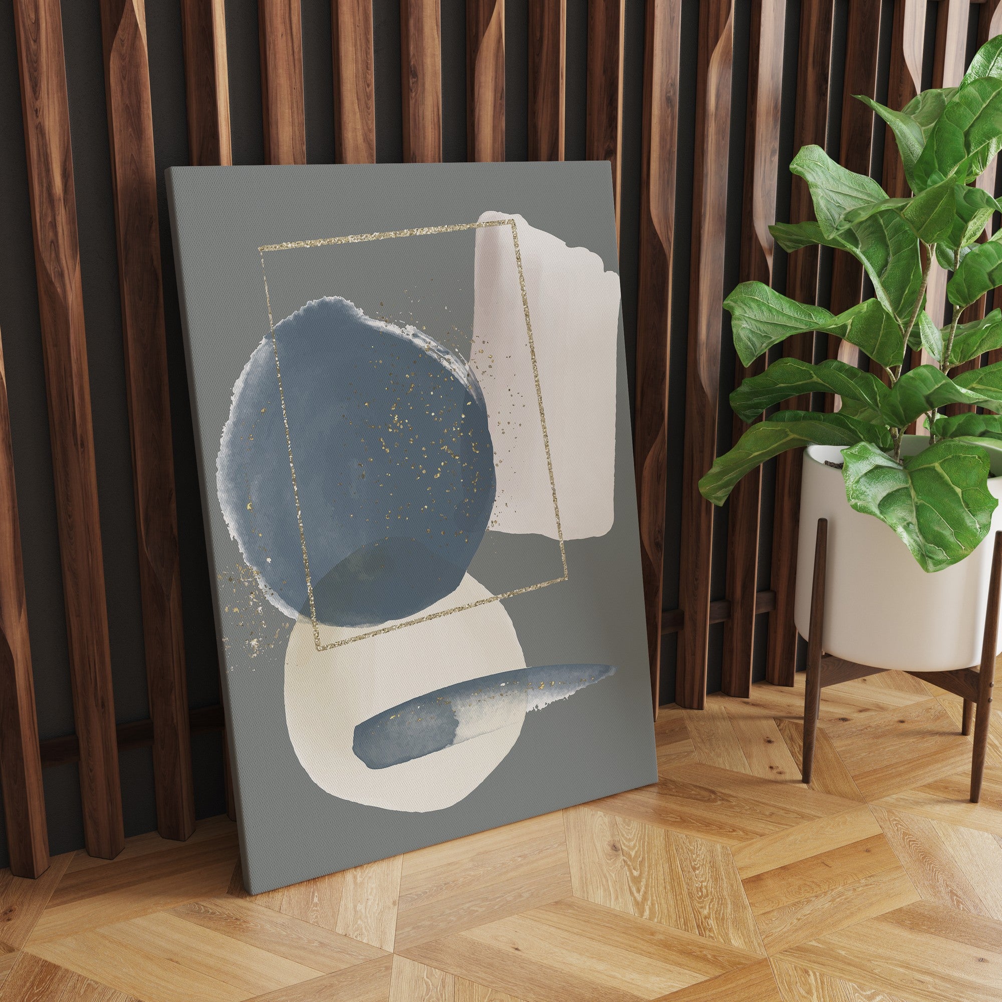 Tela Decorativa Canvas Multicolor 50x70cm - Moldura Madeira Premium