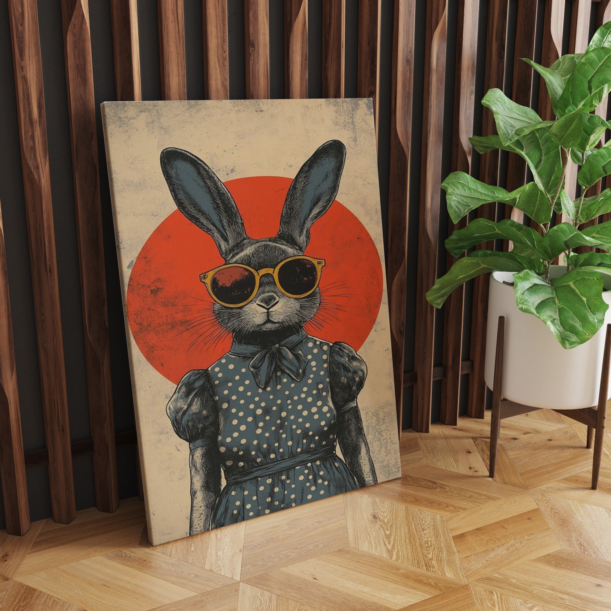 Tela Decorativa Multicolor 50x70cm - Moldura Madeira Premium