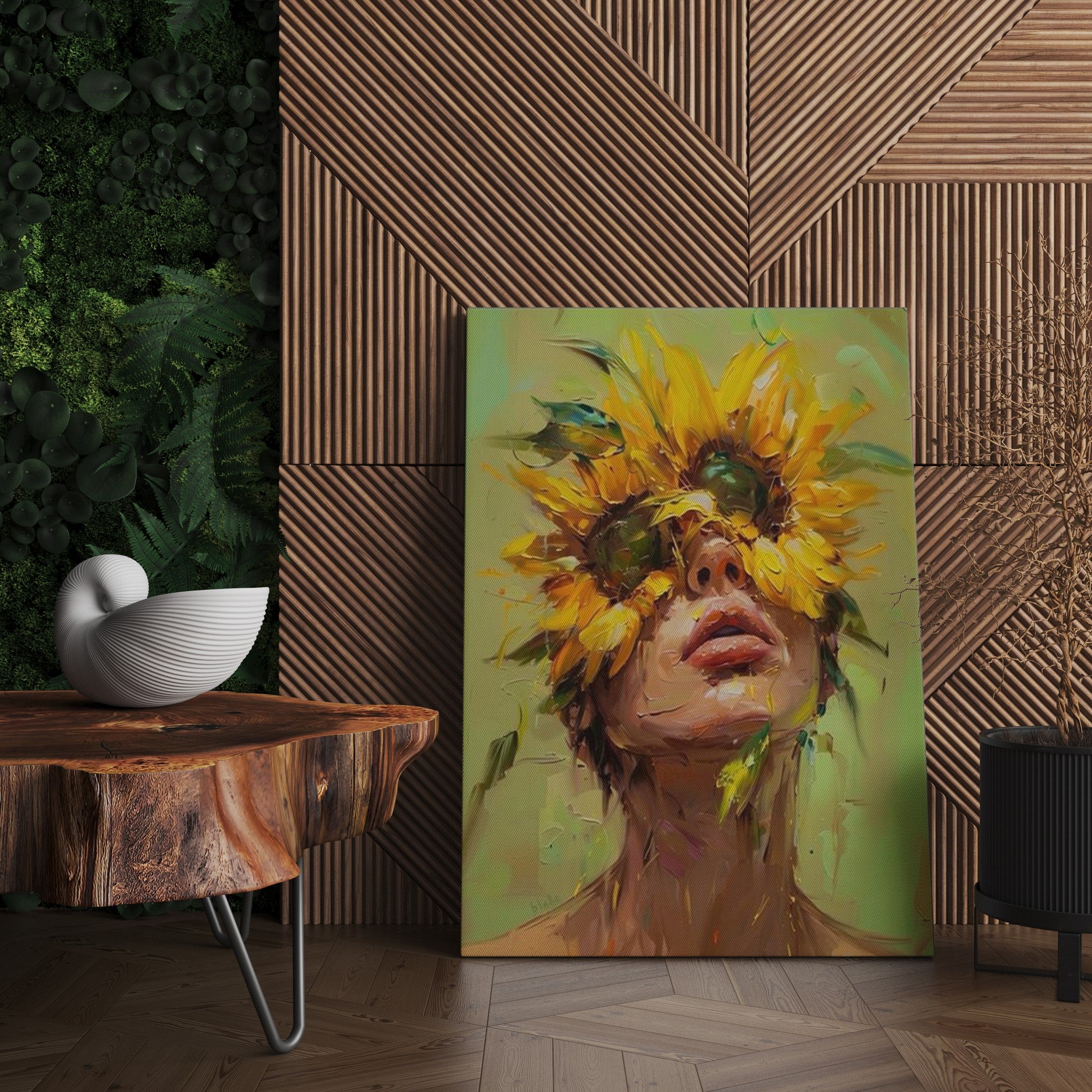 Quadro Decorativo Canvas Multicolor 50x70cm - Moldura Madeira