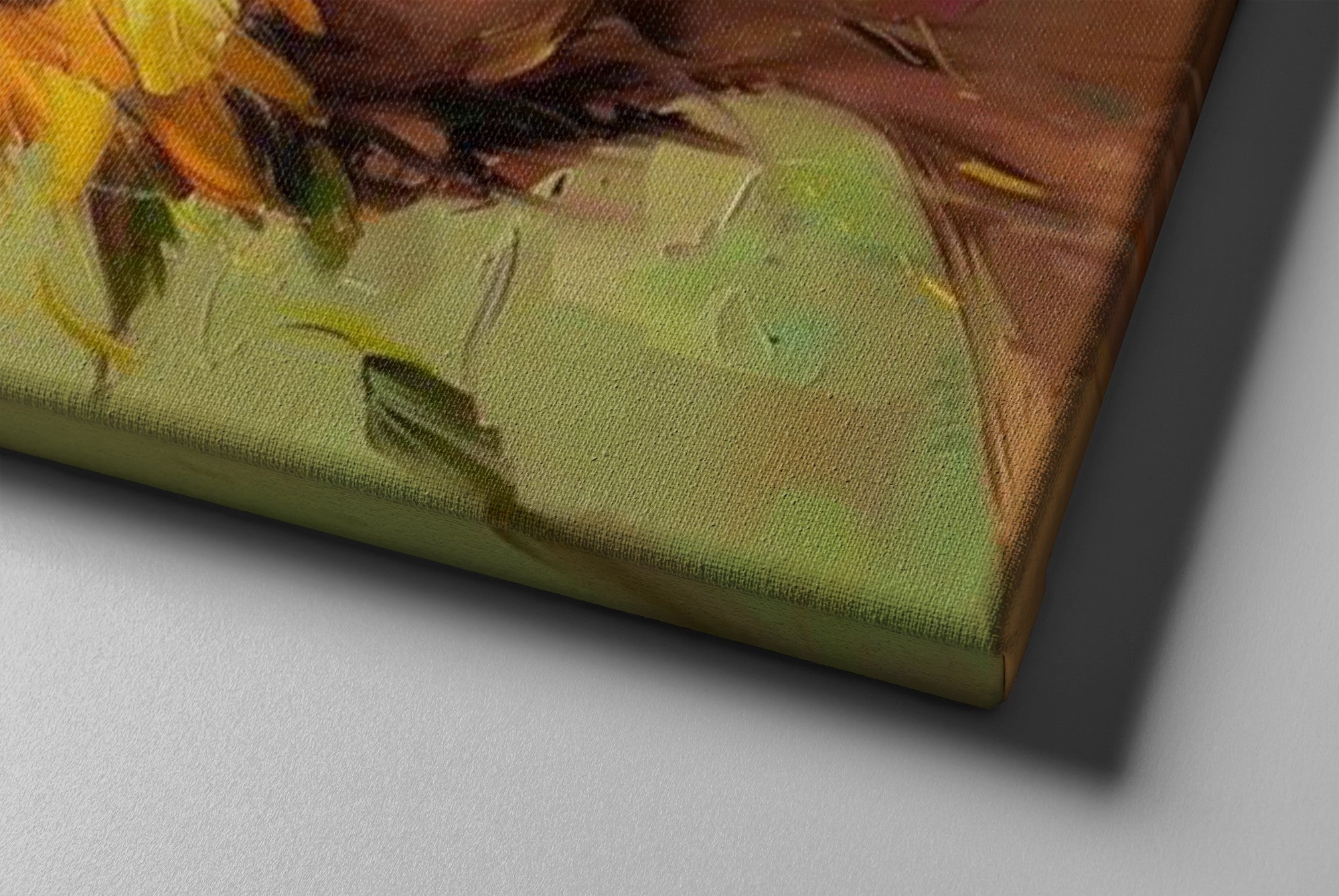 Quadro Decorativo Canvas Multicolor 50x70cm - Moldura Madeira