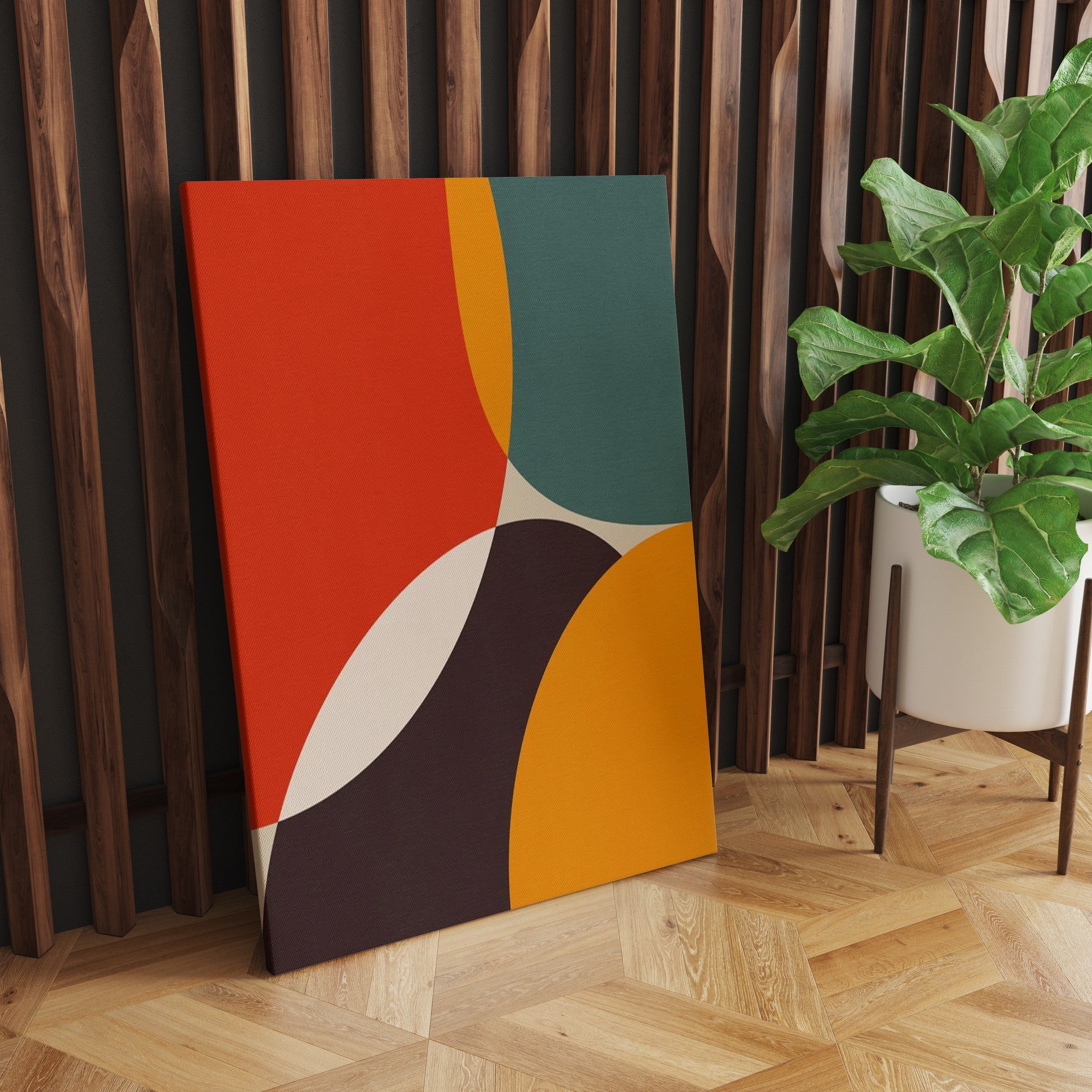 Tela Decorativa Multicolor 50x70cm - Arte Premium para Parede