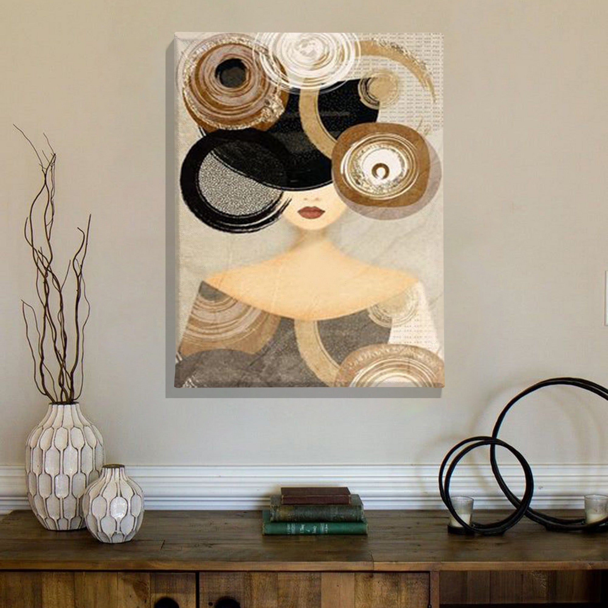 Pintura Decorativa Canvas Multicolor 50x70cm - Arte Premium