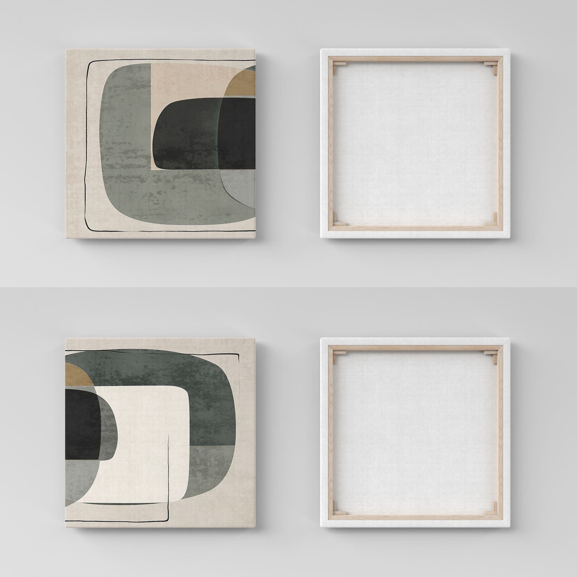 Conjunto Telas Decorativas Canvas 30x30cm - Multicolor (2 Peças)