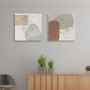 Conjunto 2 Telas Decorativas Canvas 30x30cm - Arte Multicolor