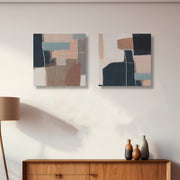 Conjunto 2 Telas Decorativas Multicolor 30x30cm - Canvas Premium