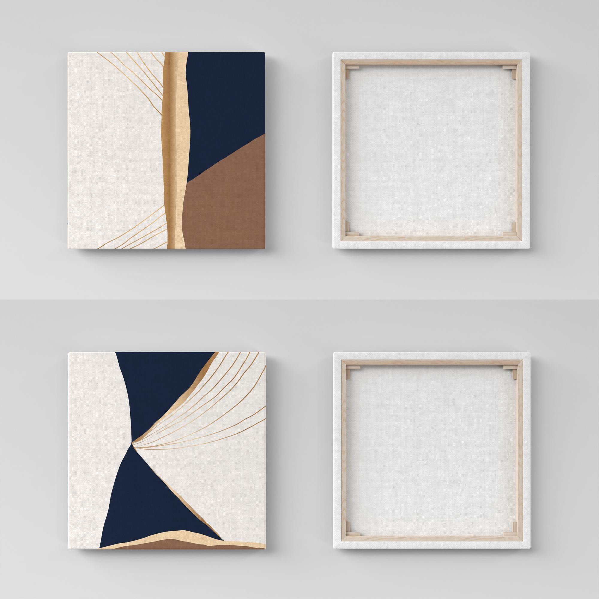 Conjunto 2 Telas Decorativas Multicolor 30x30cm - Canvas Premium