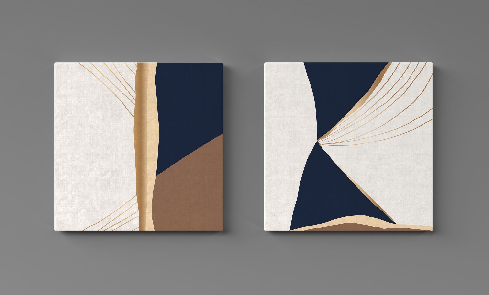 Conjunto 2 Telas Decorativas Multicolor 30x30cm - Canvas Premium