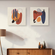 Conjunto 2 Telas Decorativas Canvas 30x30cm - Multicolor Premium