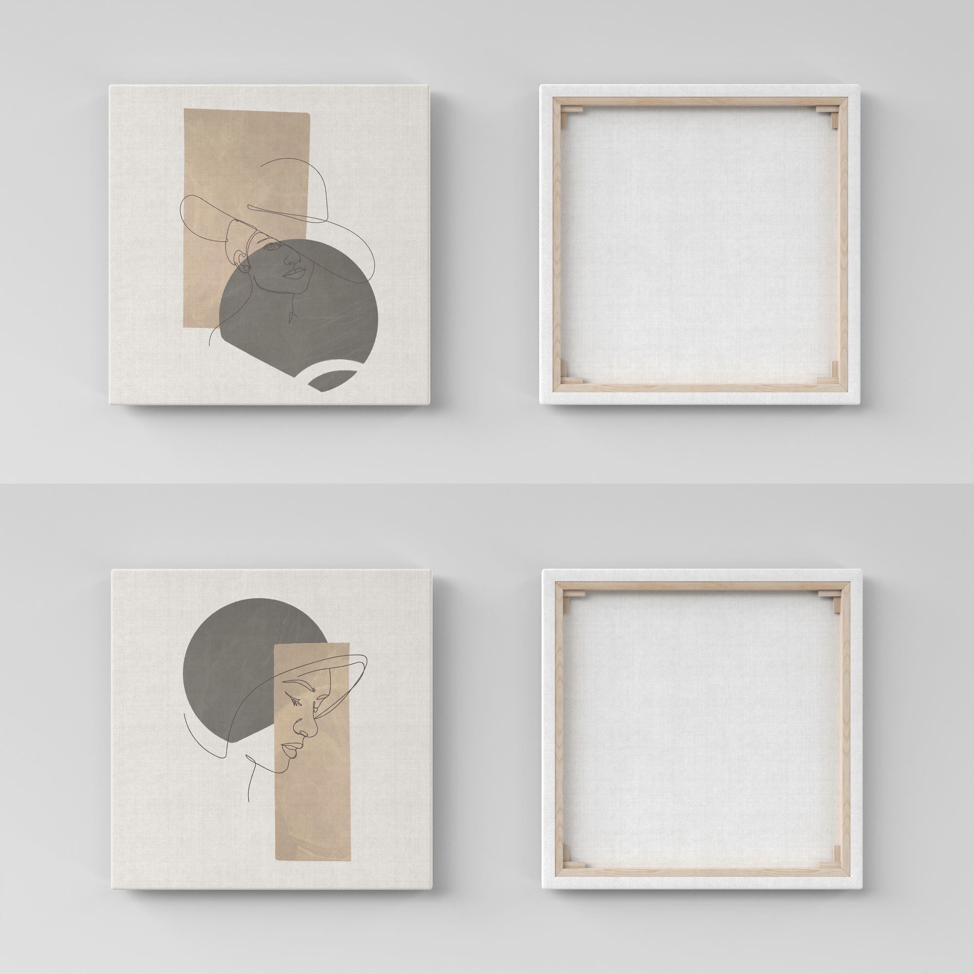 Conjunto de Telas Decorativas Multicolor - 30x30cm (2 Peças)