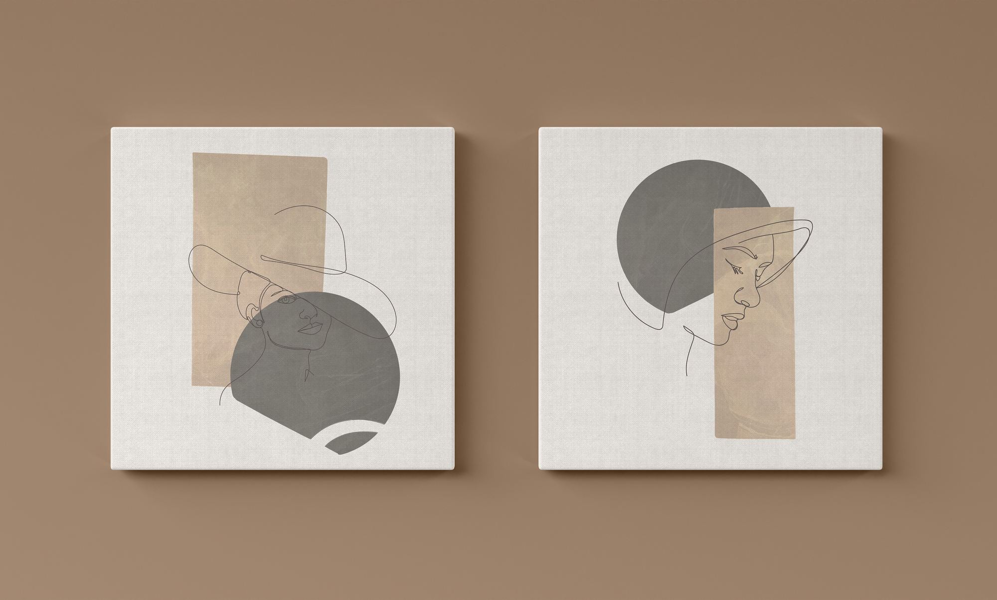 Conjunto de Telas Decorativas Multicolor - 30x30cm (2 Peças)