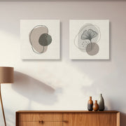 Conjunto de Quadros Decorativos Multicolor 30x30cm - 2 Peças Canvas