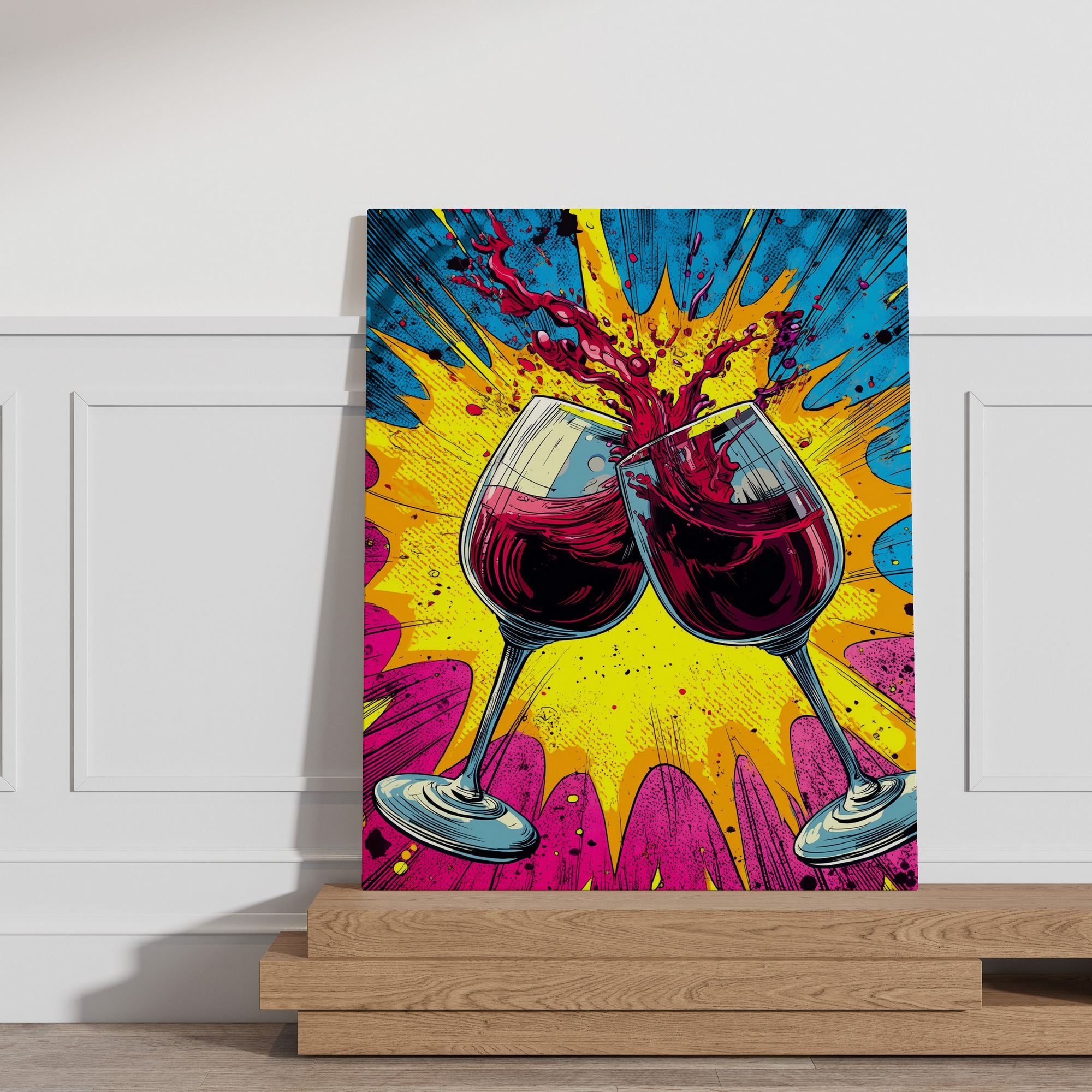 Tela Decorativa Multicolor 50x70cm - Canvas Premium com Moldura