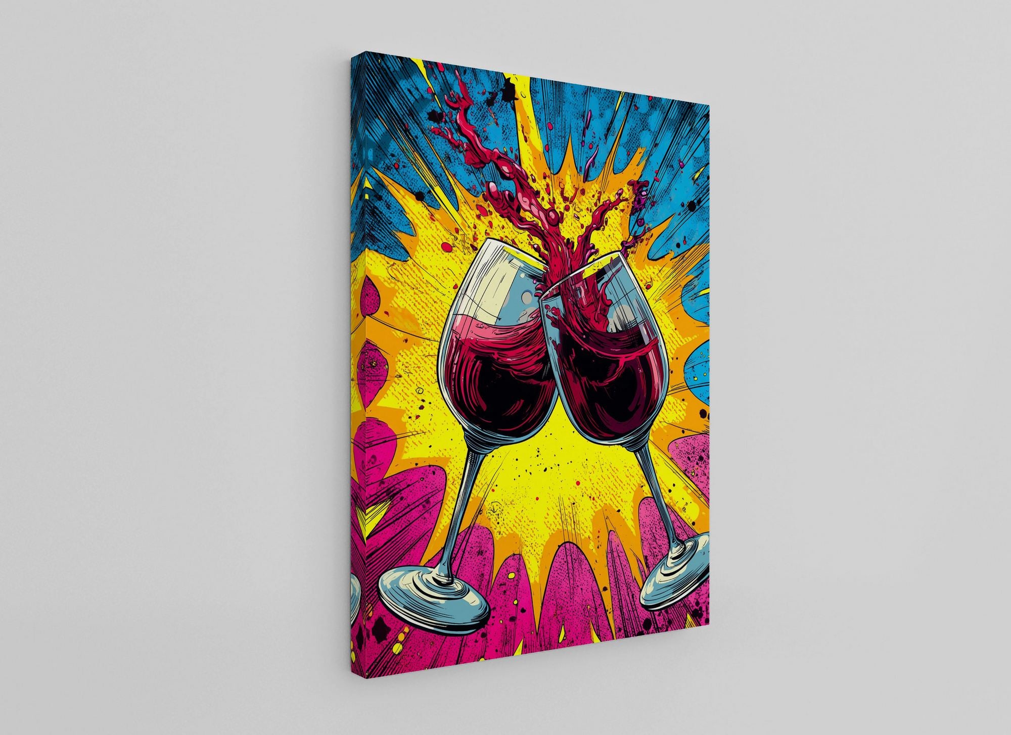 Tela Decorativa Multicolor 50x70cm - Canvas Premium com Moldura