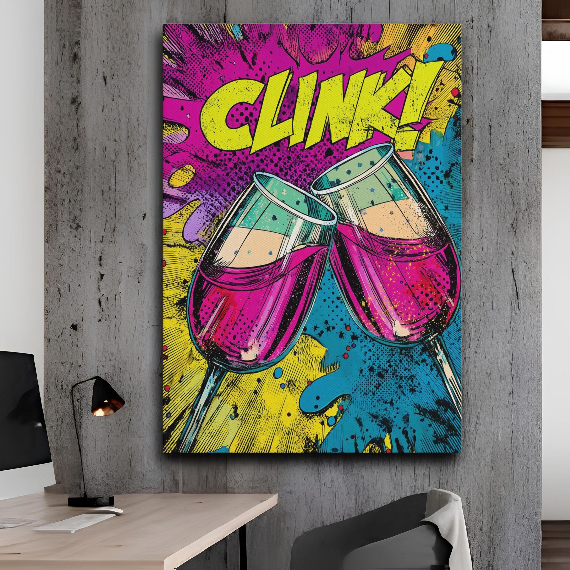 Tela Decorativa Multicolor 50x70cm - Arte Contemporânea Premium