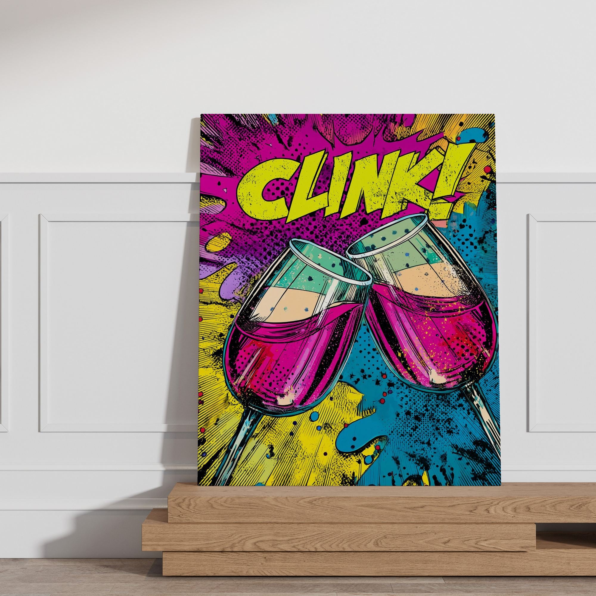 Tela Decorativa Multicolor 50x70cm - Arte Contemporânea Premium