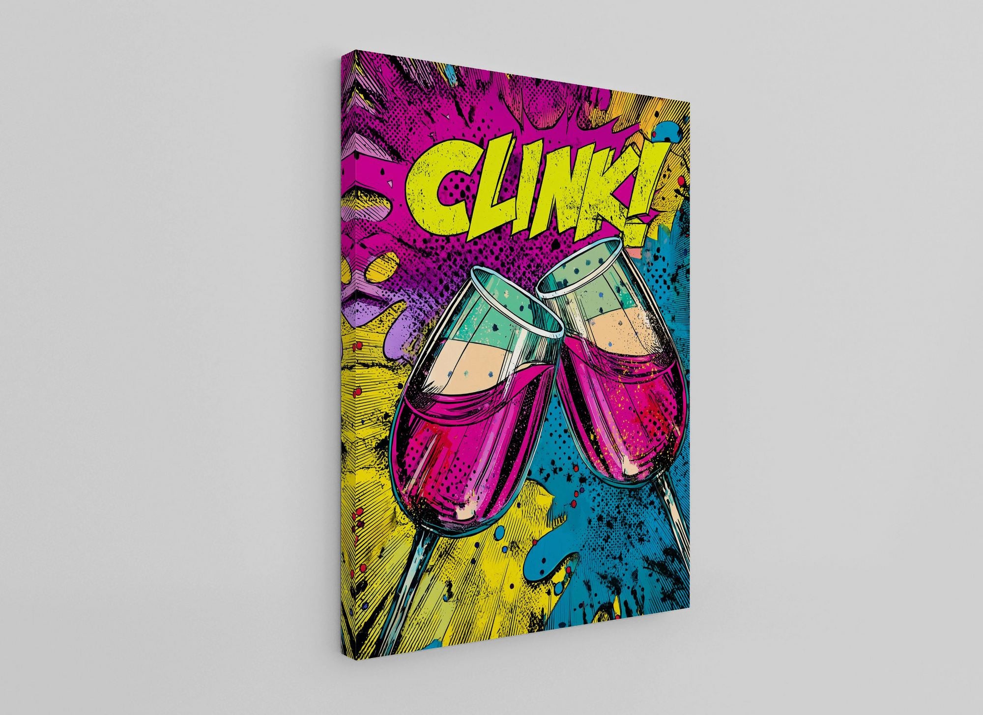 Tela Decorativa Multicolor 50x70cm - Arte Contemporânea Premium