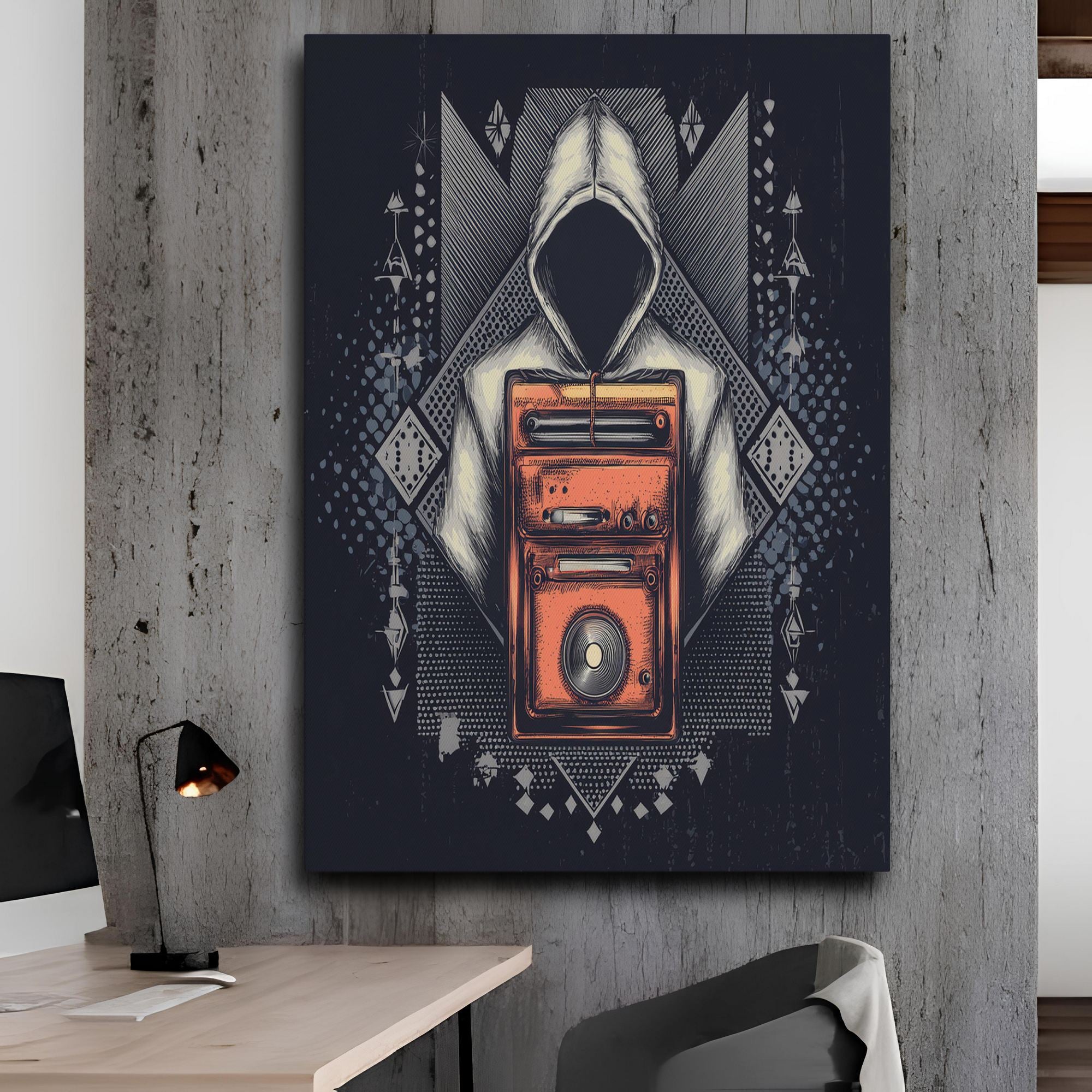 Quadro Decorativo Canvas Multicolor 50x70cm - Moldura Madeira