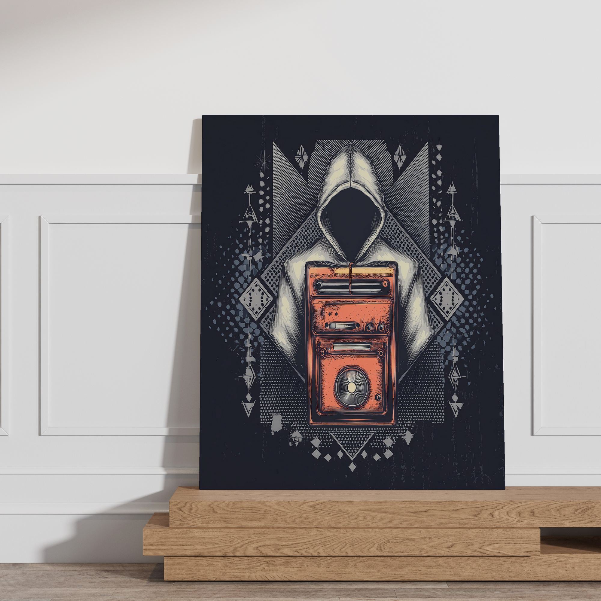 Quadro Decorativo Canvas Multicolor 50x70cm - Moldura Madeira