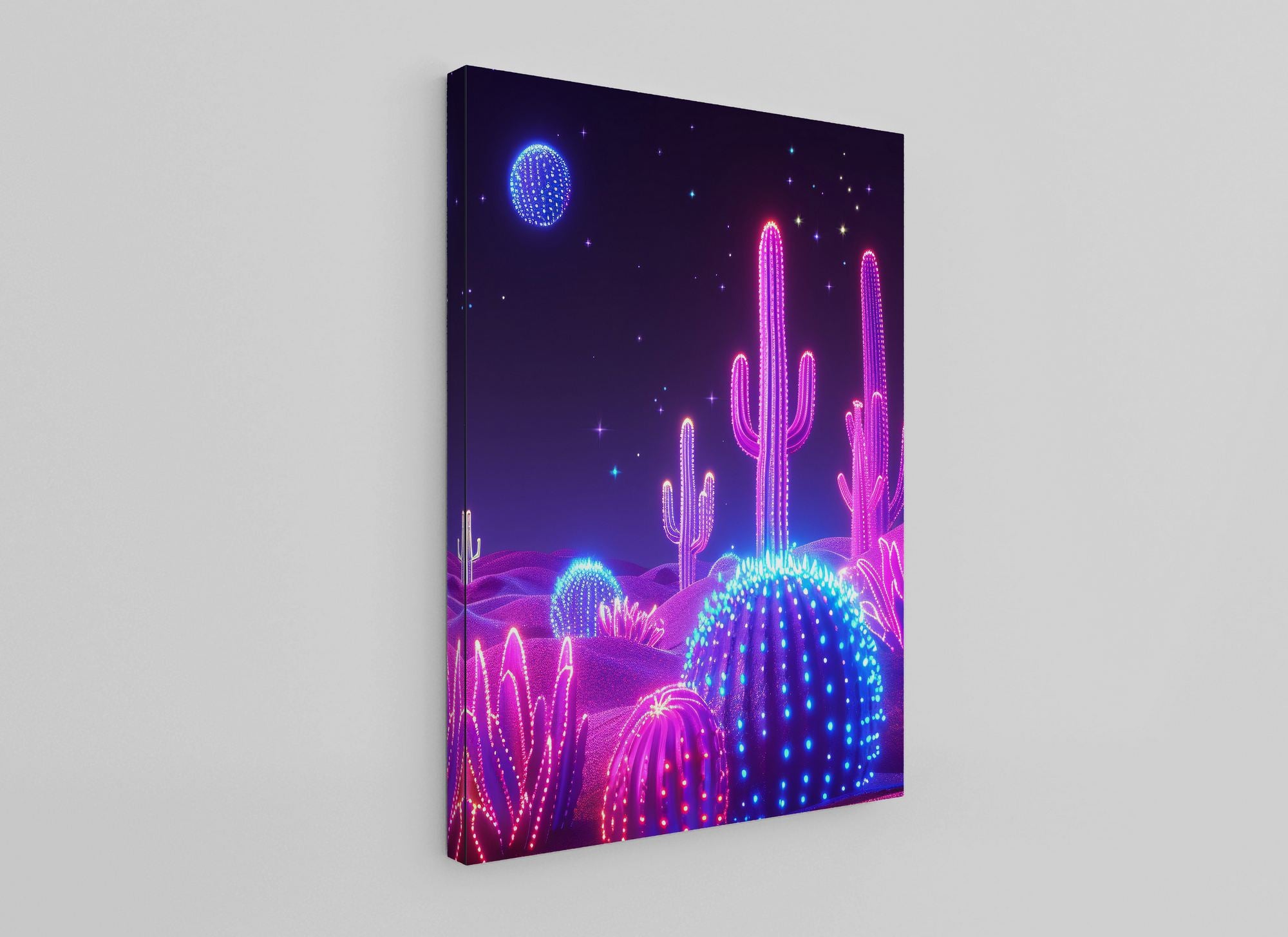 Tela Decorativa Canvas 50x70cm Multicolor com Moldura Madeira Premium