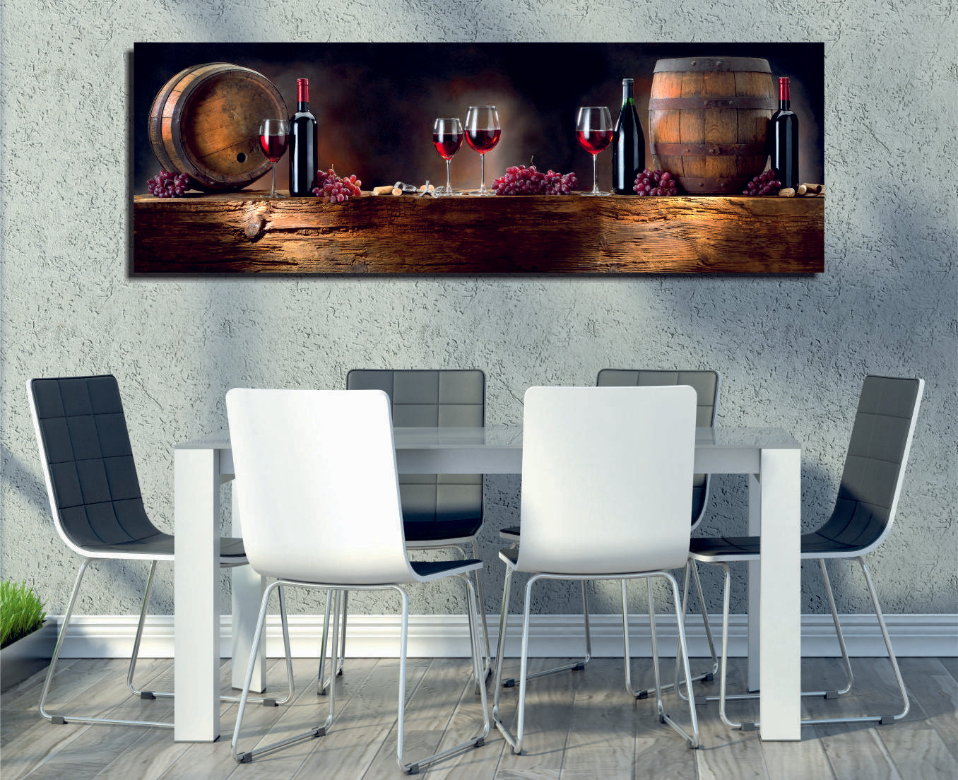 Impressionante pintura decorativa em tela, 30 x 80 cm | 100% tela, 100% moldura de madeira (3 cm de espessura) | Perfeito para decoração e amantes da arte