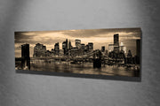 Pintura em tela decorativa elegante, 30 x 80 cm, 100% tela com moldura 100% madeira (3 cm de espessura) | Perfeita para amantes de decoração e arte