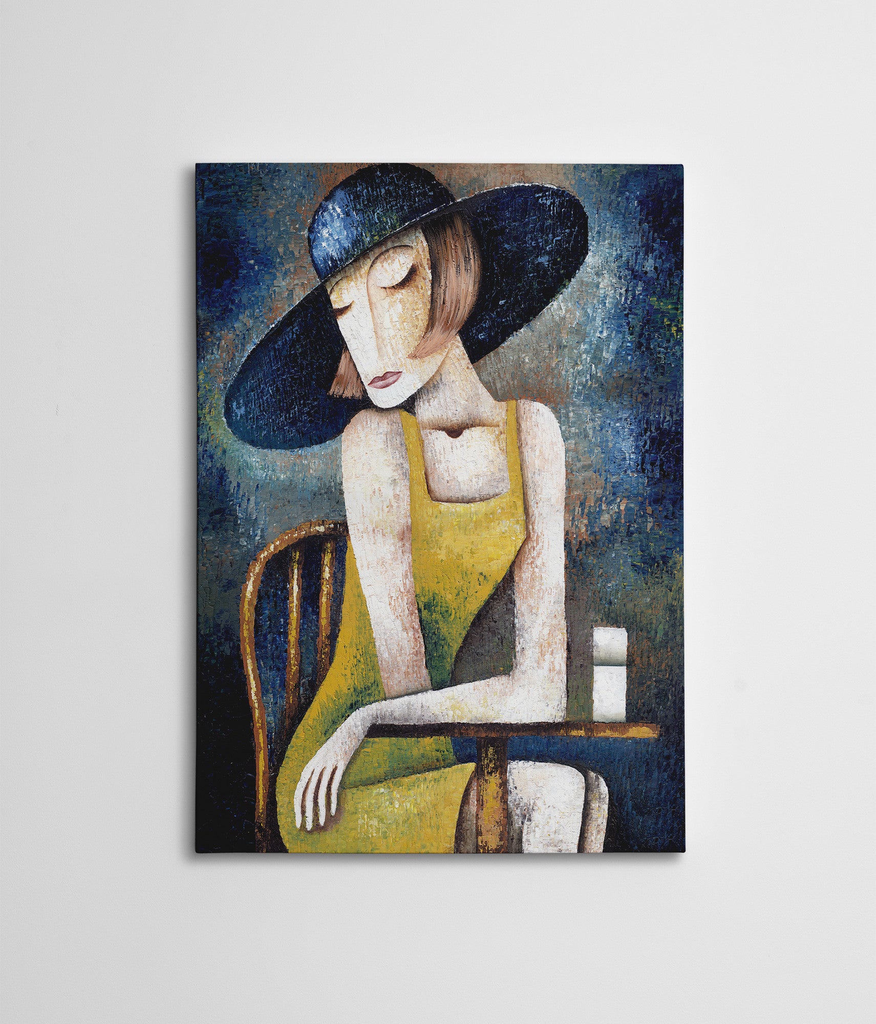 Impressionante pintura decorativa em tela, 50 x 70 cm | 50% poliéster e 50% algodão, moldura 100% madeira (2 x 3 cm) | Impressão digital vibrante para decoração de casa