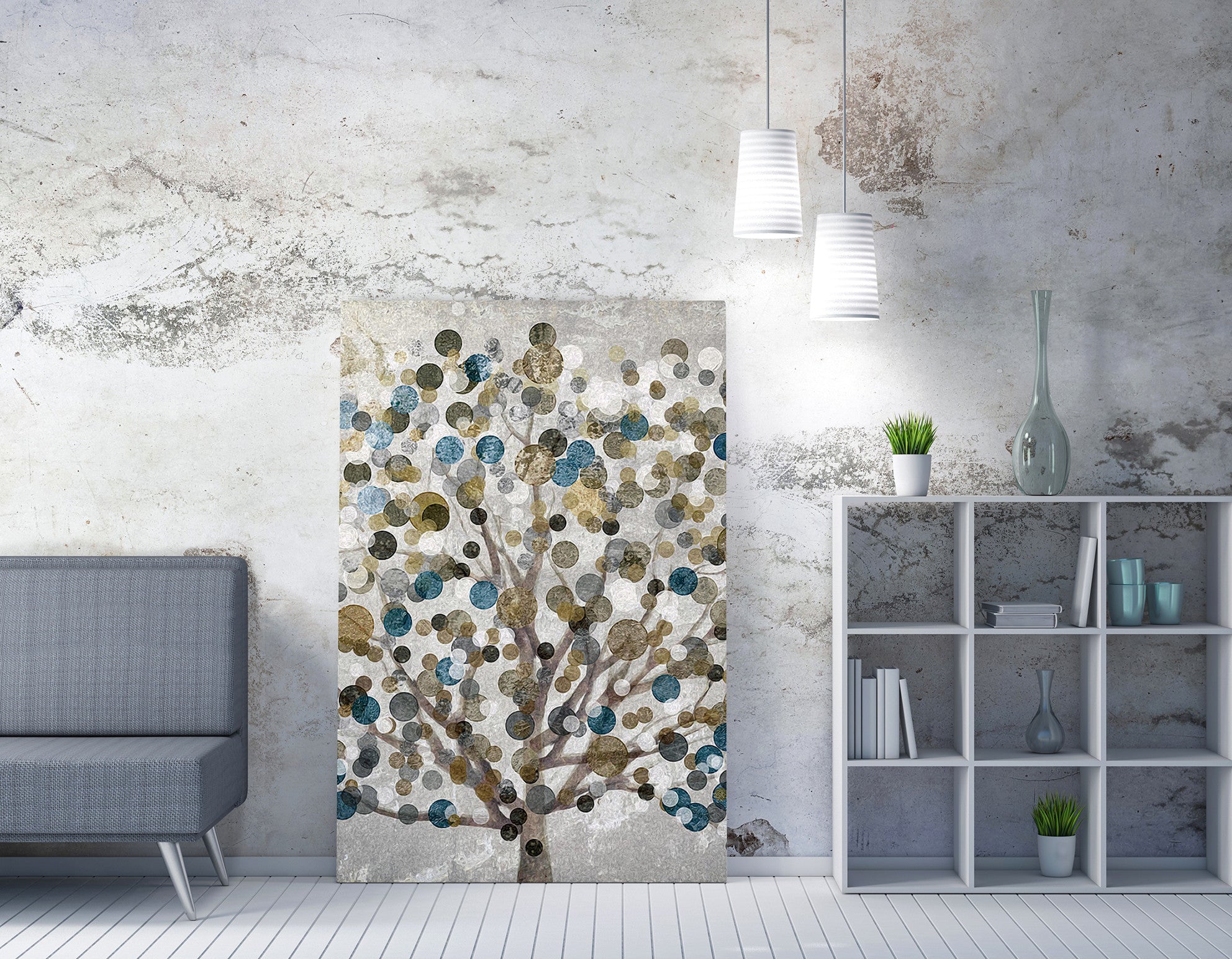 Impressionante pintura decorativa em tela, 70 x 100 cm | 50% poliéster e 50% algodão, moldura 100% madeira (2 x 3 cm) | Impressão digital vibrante para decoração de casa
