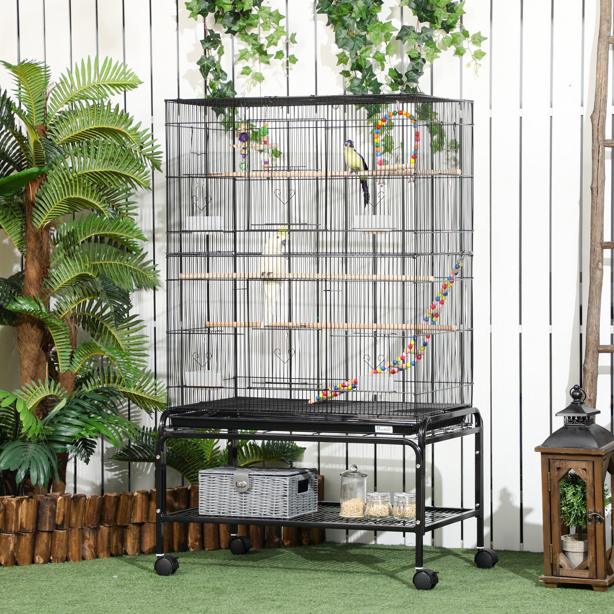 Gaiola Metálica Grande – 79x49x133 cm – Cor Preto