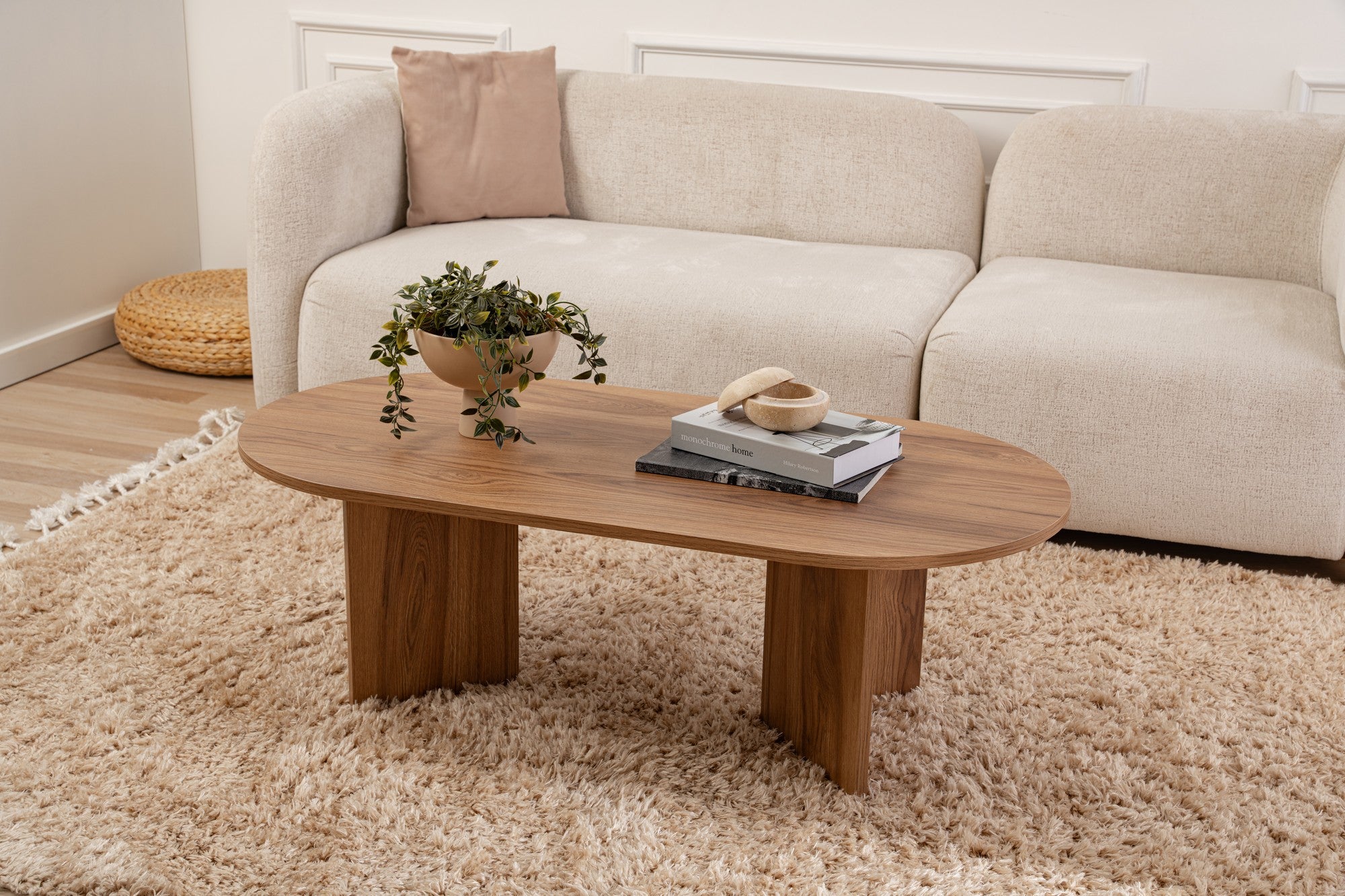 Mesa de Centro Lute Elegante, 120 x 60 x 40 cm | 100% MDF, 18 mm de espessura | Design Elegante e Funcional para Salas de Estar e Espaços Modernos