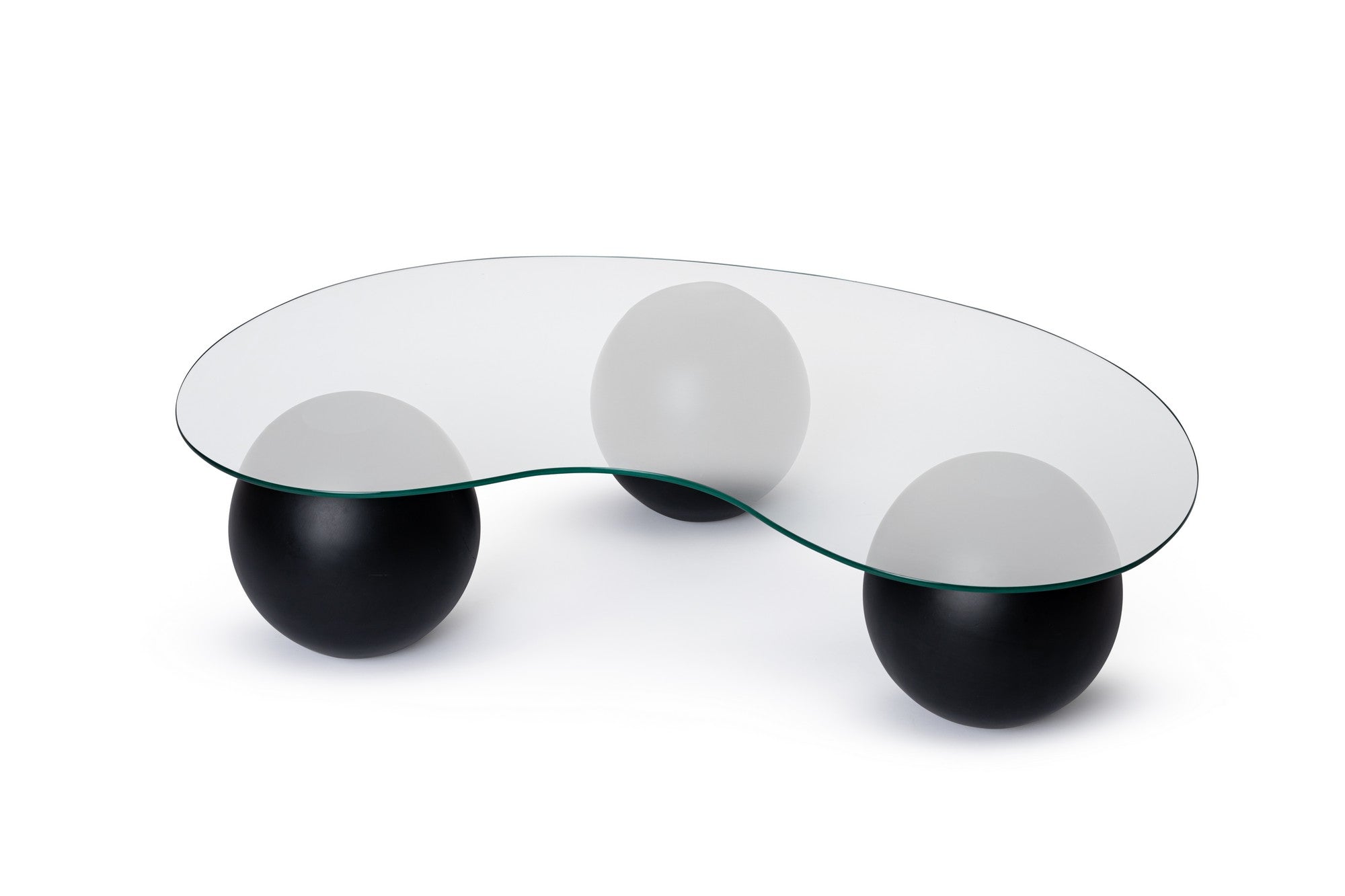 Mesa de Centro Preta Elegante, 120 x 70 x 30 cm | Tampo 100% Vidro Temperado (8 mm) e Pés de Poliuretano Duráveis | Design Moderno para Sala de Estar e Lounge
