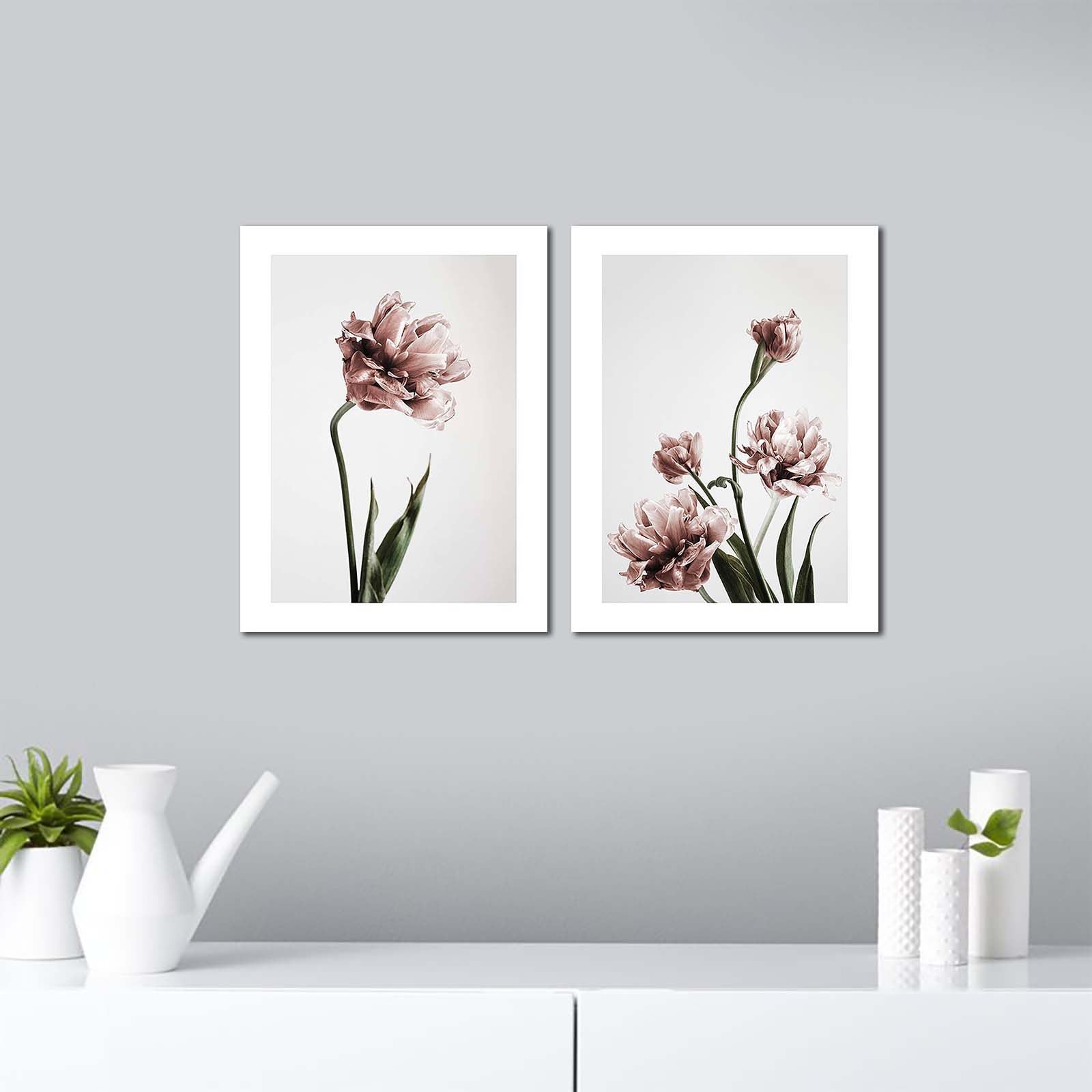 Pinturas Decorativas Elegantes em MDF (2 Peças), 30 x 40 cm | 100% MDF, 2,7 mm de Espessura | Perfeitas para Decoração de Casa, Arte de Parede Elegante e Moderna