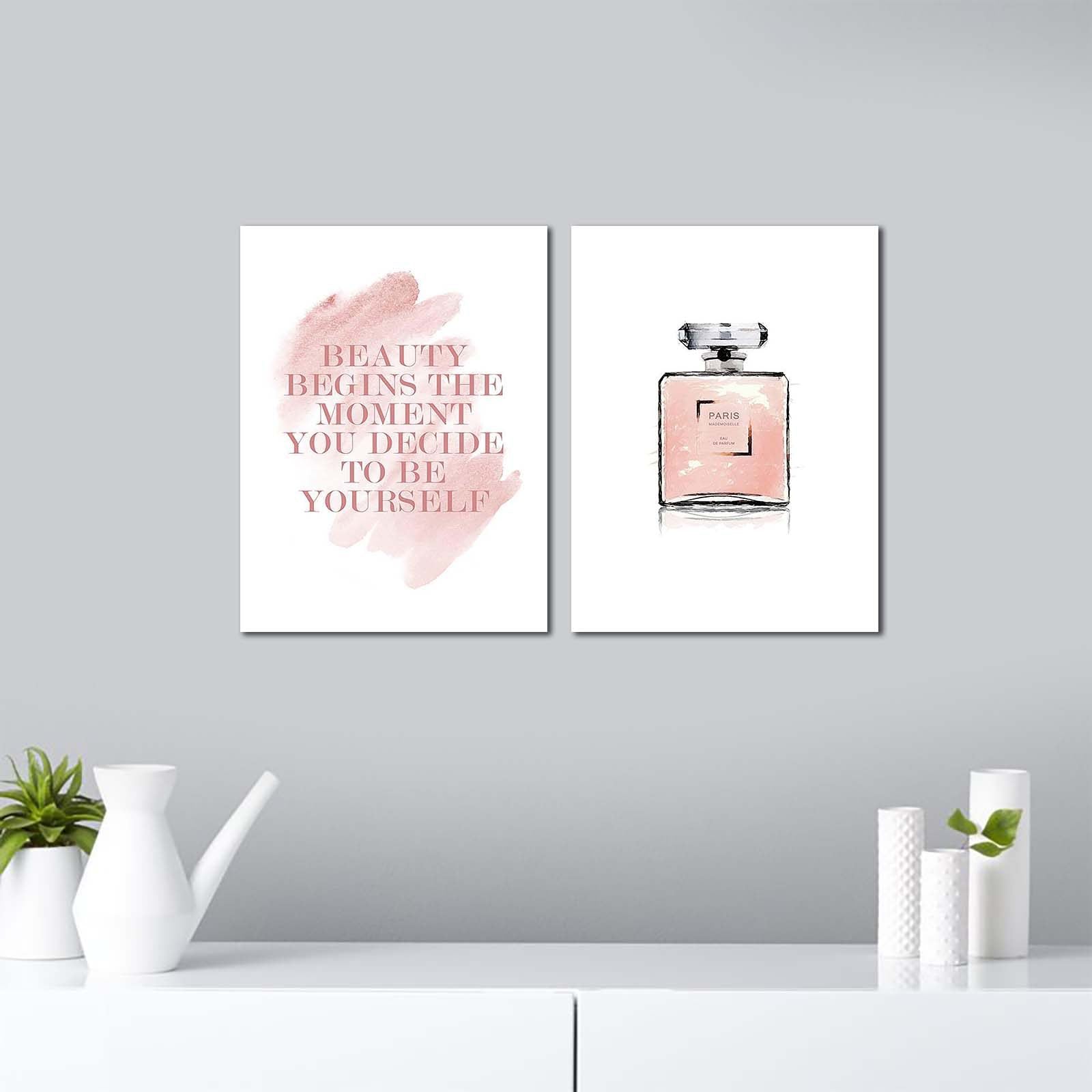 Pinturas Decorativas Elegantes em MDF (2 Peças), 30 x 40 cm | 100% MDF, 2,7 mm de Espessura | Perfeitas para Amantes de Decoração e Arte, Design Elegante e Exclusivo