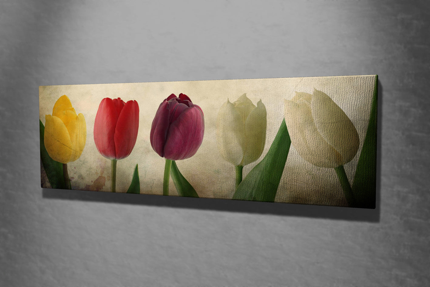 Impressionante pintura decorativa em tela, 30 x 80 cm | 100% tela, moldura 100% madeira (3 cm de espessura) | Perfeito para decoração e amantes da arte, design exclusivo