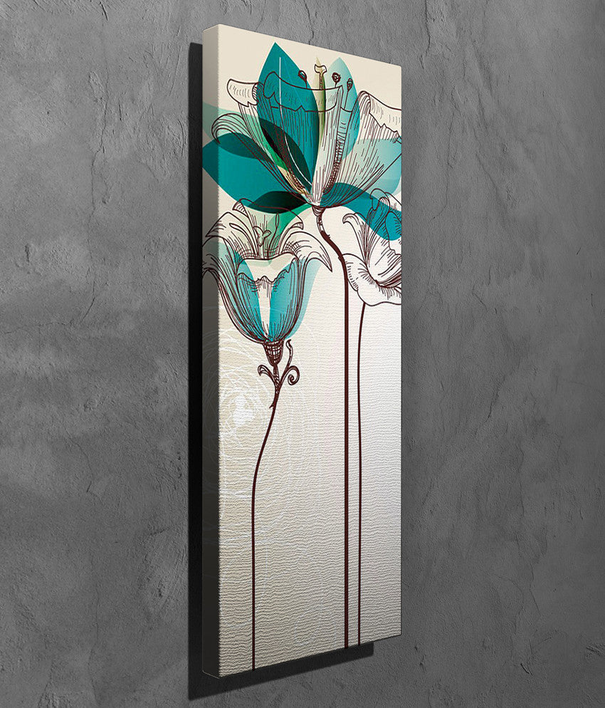 Pintura em tela decorativa elegante, 30 x 80 cm | 100% tela, 100% moldura de madeira (3 cm de espessura) | Perfeita para amantes de decoração e arte